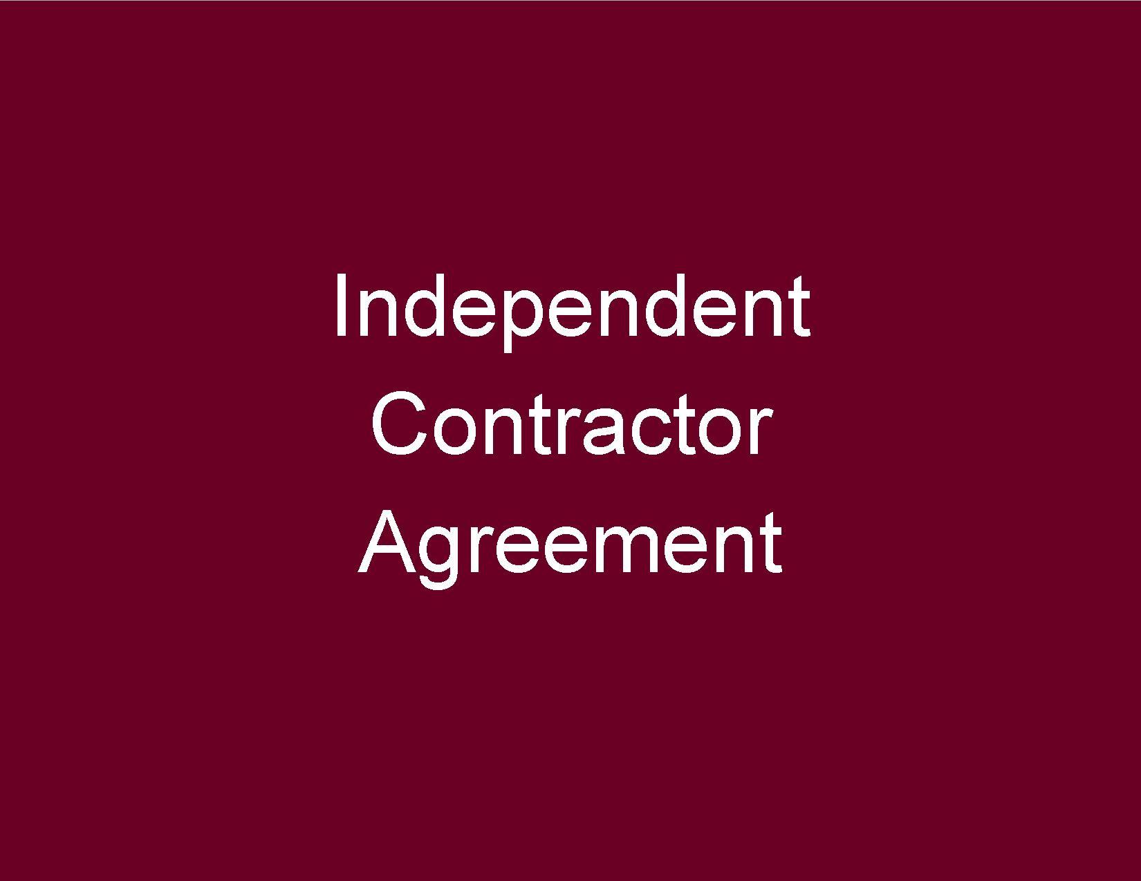 Independent Contractor Agreement